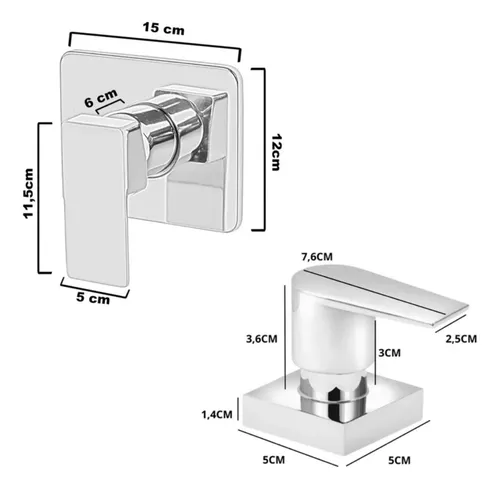 Miniatura: 1 Monocomando Chuveiro Deca Lux Matte + 2 Valencia Escovado