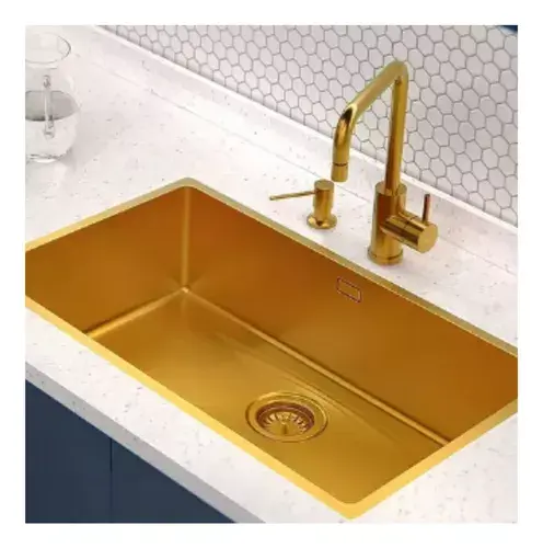 Miniatura: Dosador De Detergente Para Embutir Bico Em Metal Dourado