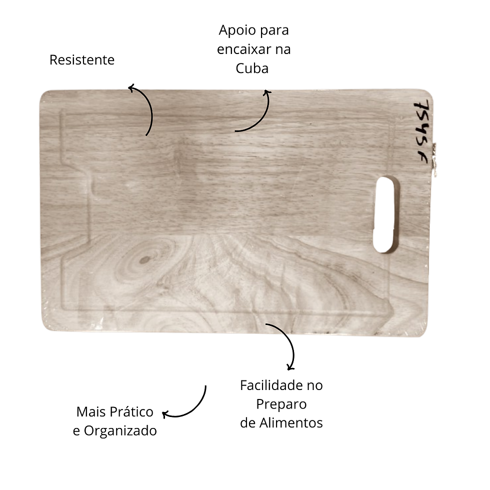 Miniatura: Cuba Inox Support Sobrepor Embutir 60x40 E Tabua De Corte