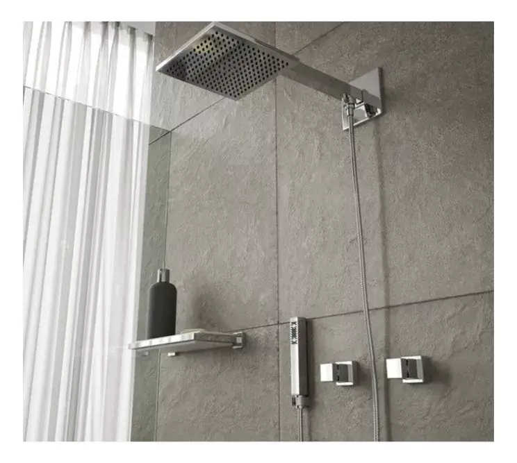 Miniatura: Acabamento Registro Quadrado Abs Cromado + Conversor Docol