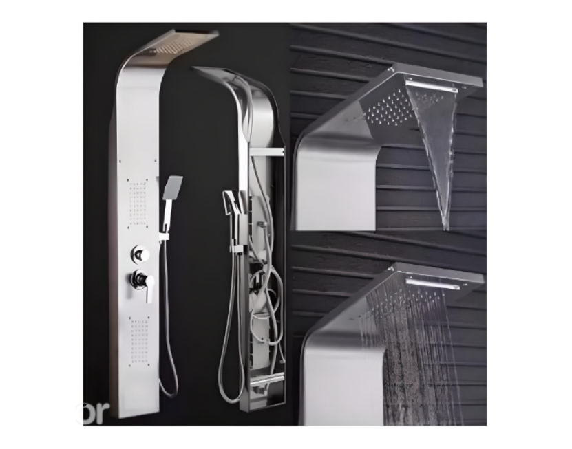 Miniatura: Ducha De Inox Com Hidromassagem E Cascata - 5 Jatos Escovado