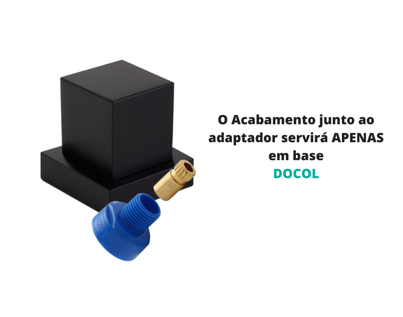 Miniatura: Acabamento P/ Registro Quadrado 3/4 Metal Preto Docol