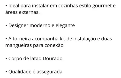 Miniatura: Torneira Monocomando Cozinha 2 Jatos Com Sensor Dourada