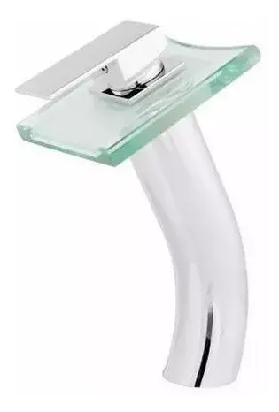 Miniatura: Kit Cuba Vidro Retangular 41cm + Torneira Mônaco + Válvula