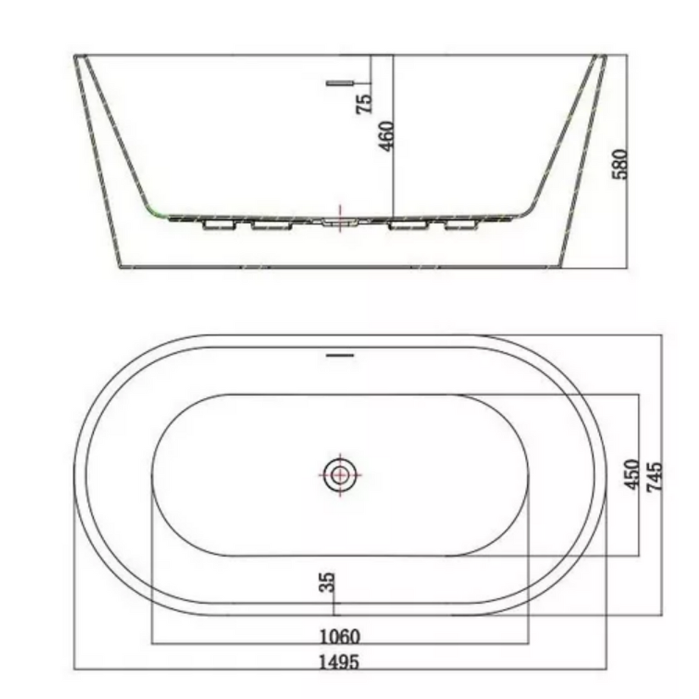 Miniatura: Banheira Contemporânea Vitoriano Jl609 1,50m.