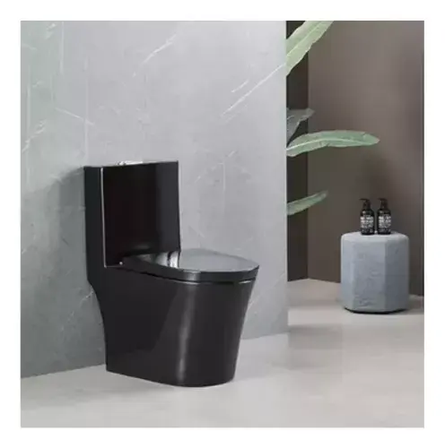 Miniatura: Vaso Sanitário Monobloco C/ Fechamento Suave Preto Black