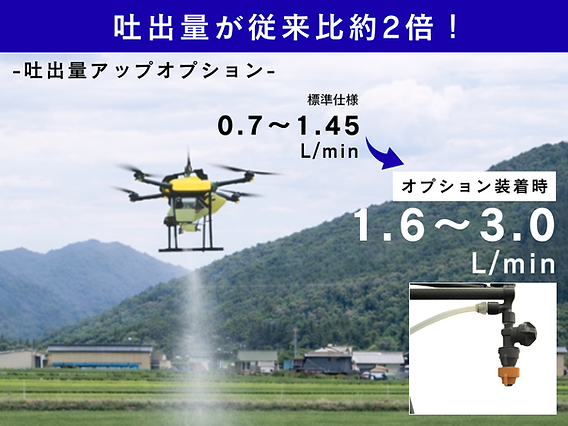 農業用ドローンの吐出量が従来比約2倍に！ 防除の効率化やいも類・ねぎ 