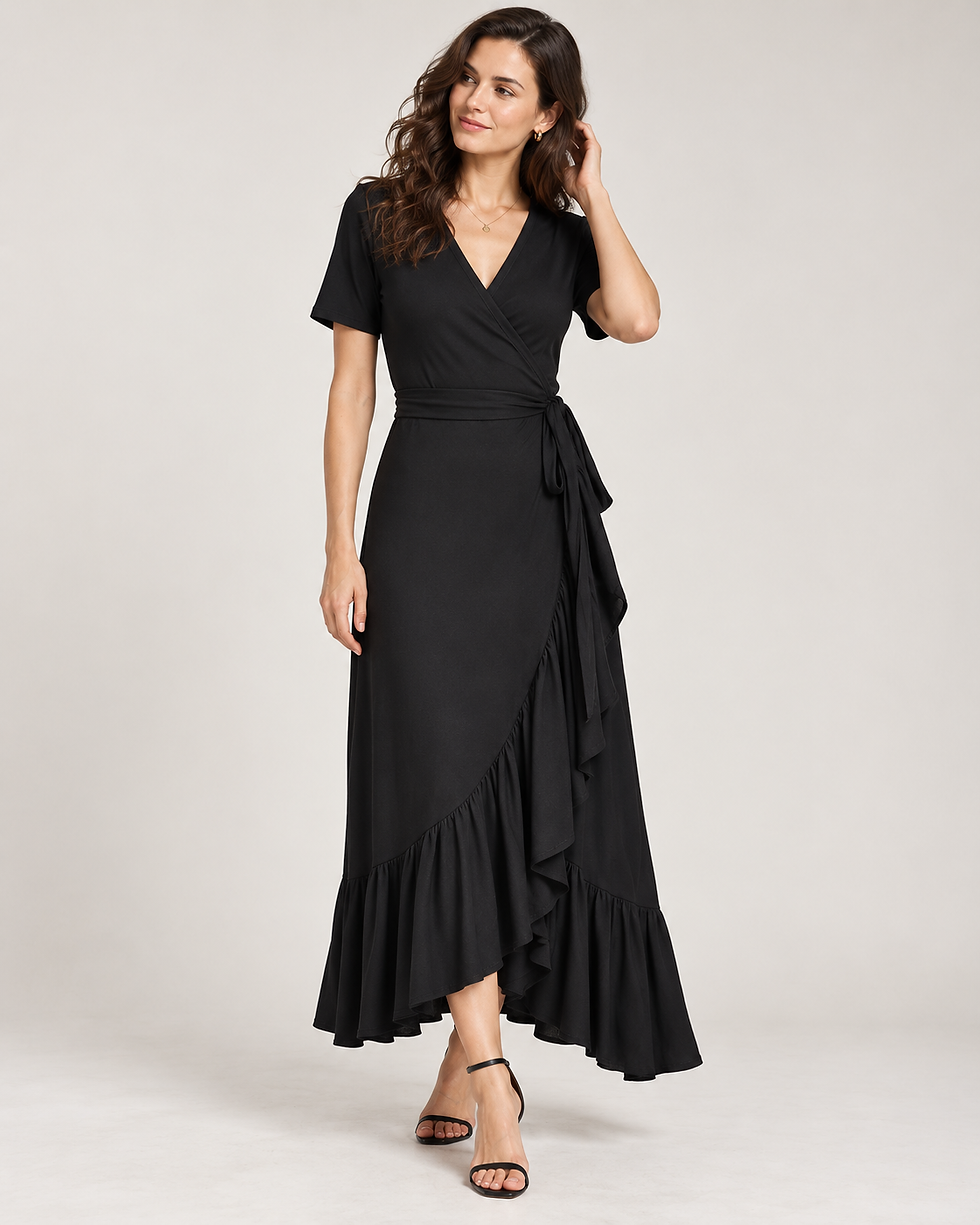 Thumbnail: Black Wrap Dress