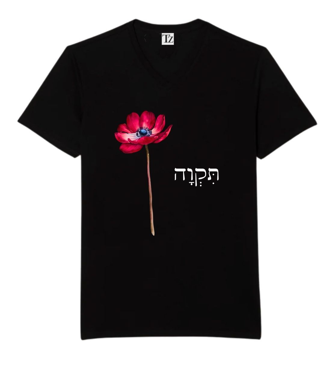 Black V-Neck T-Shirt - Hope