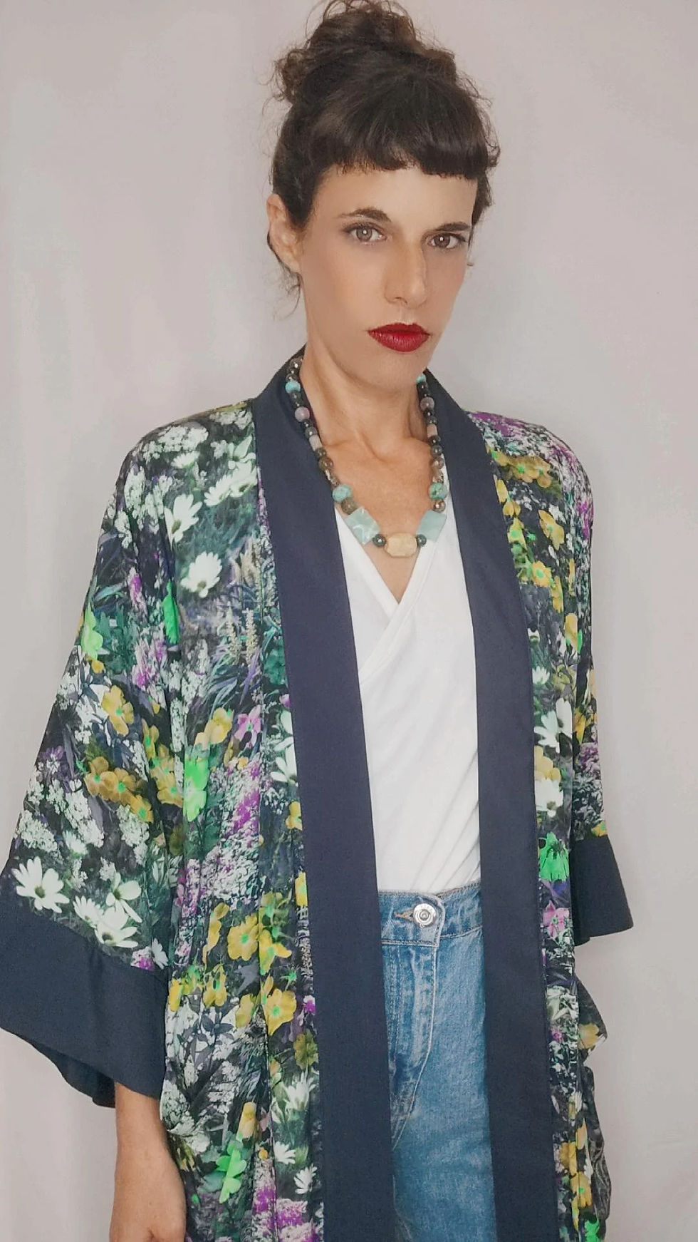 Thumbnail: Japanese Floral Kimono - Flower Field