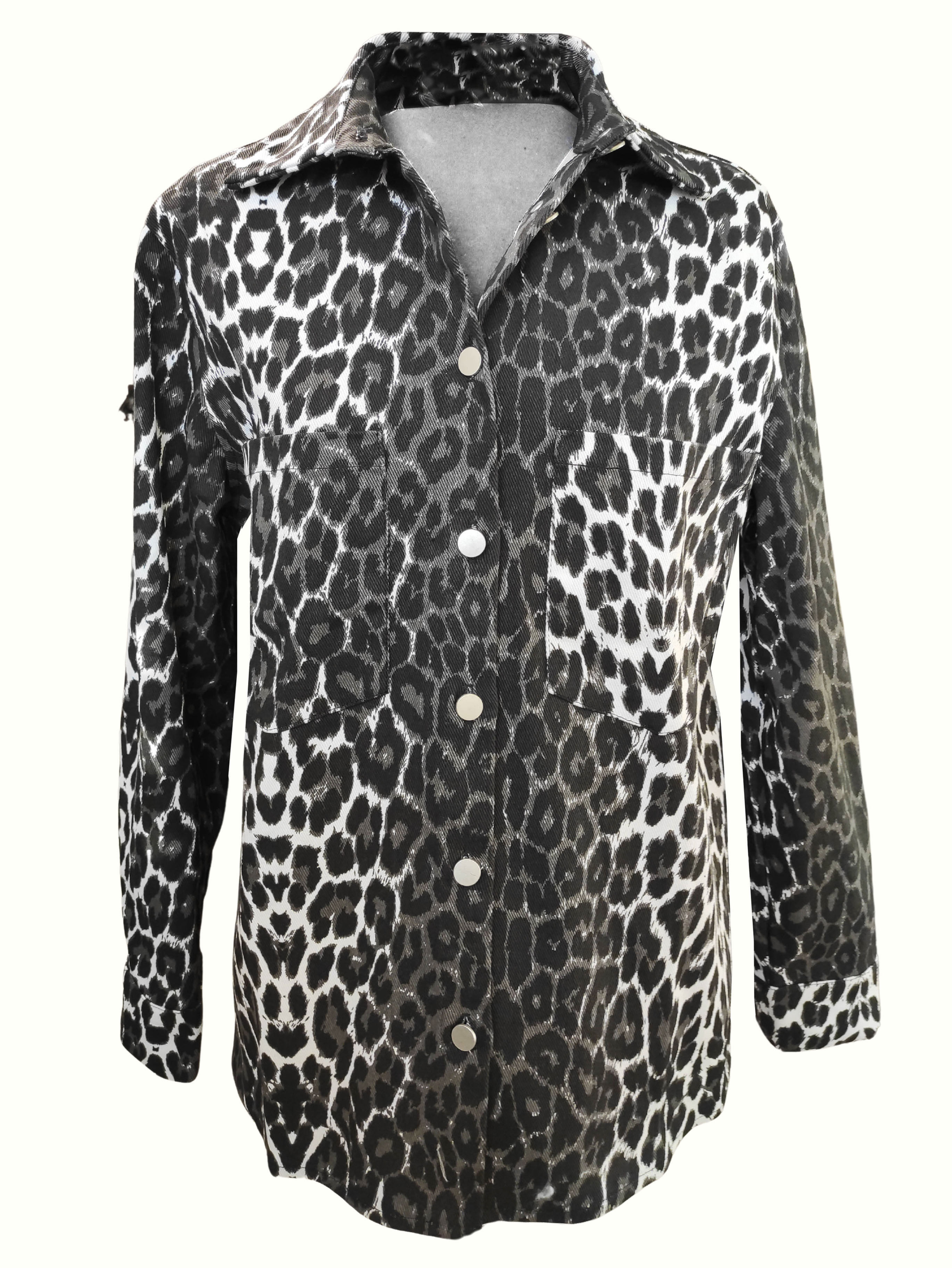 Gray Leopard Jacket
