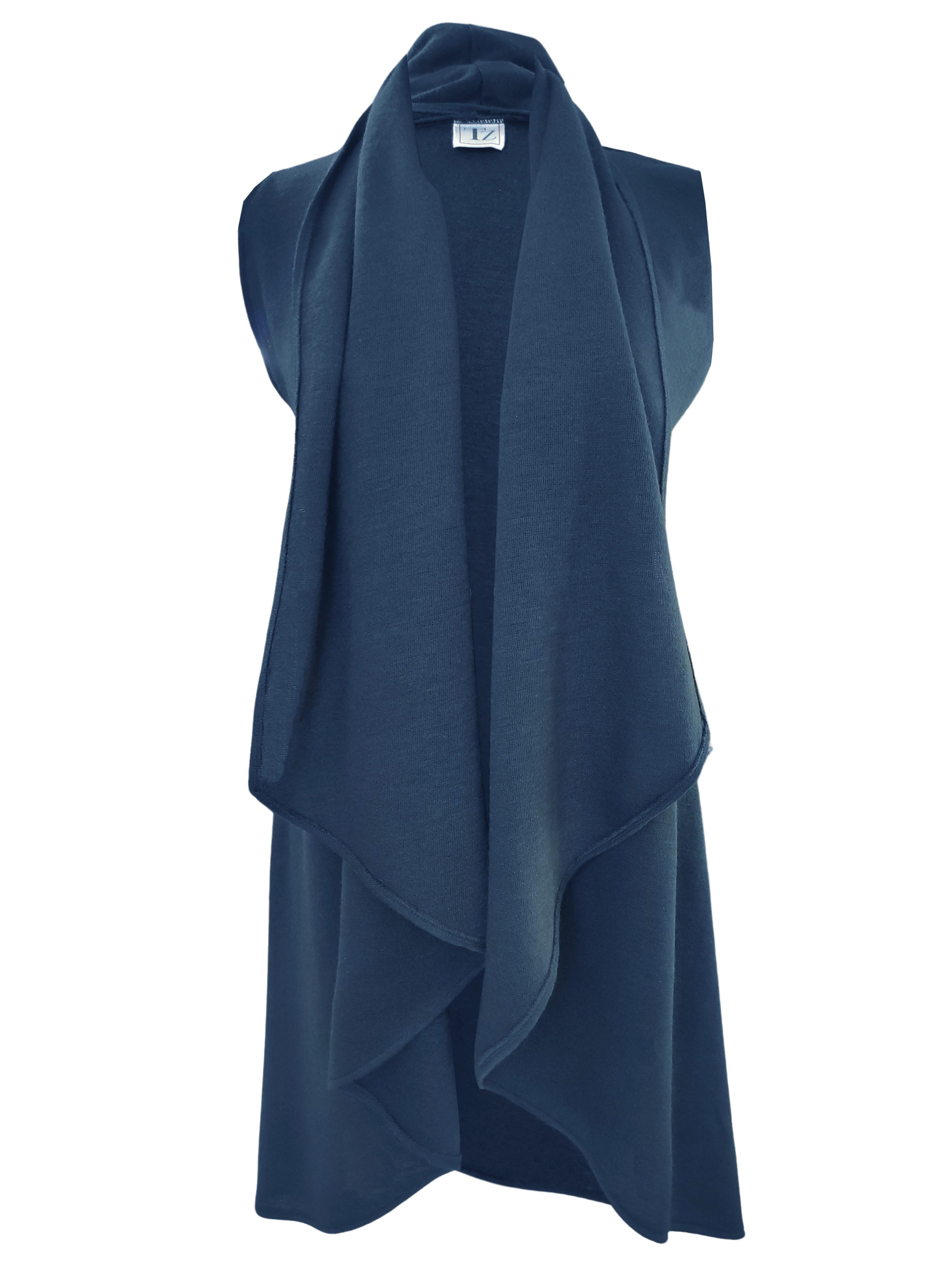 Blue Knit Cardigan Vest