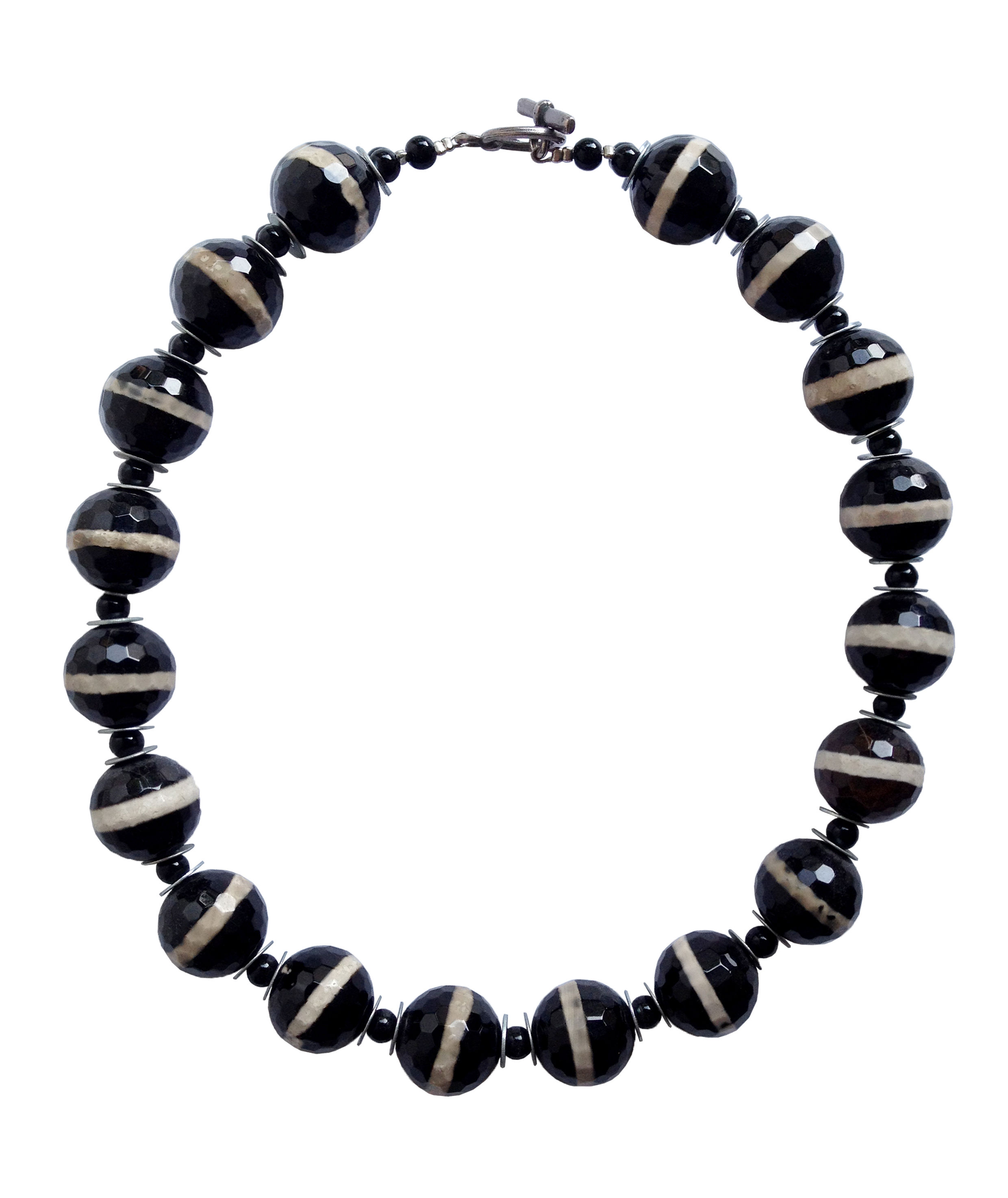 Black & White Agate Necklace