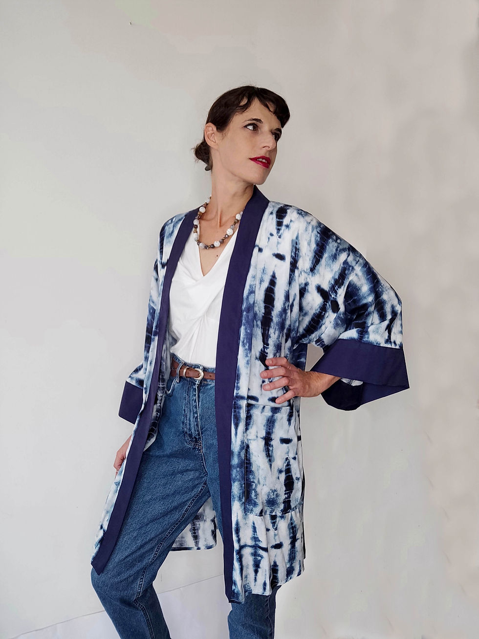 Thumbnail: Japanese Shibori Print Kimono