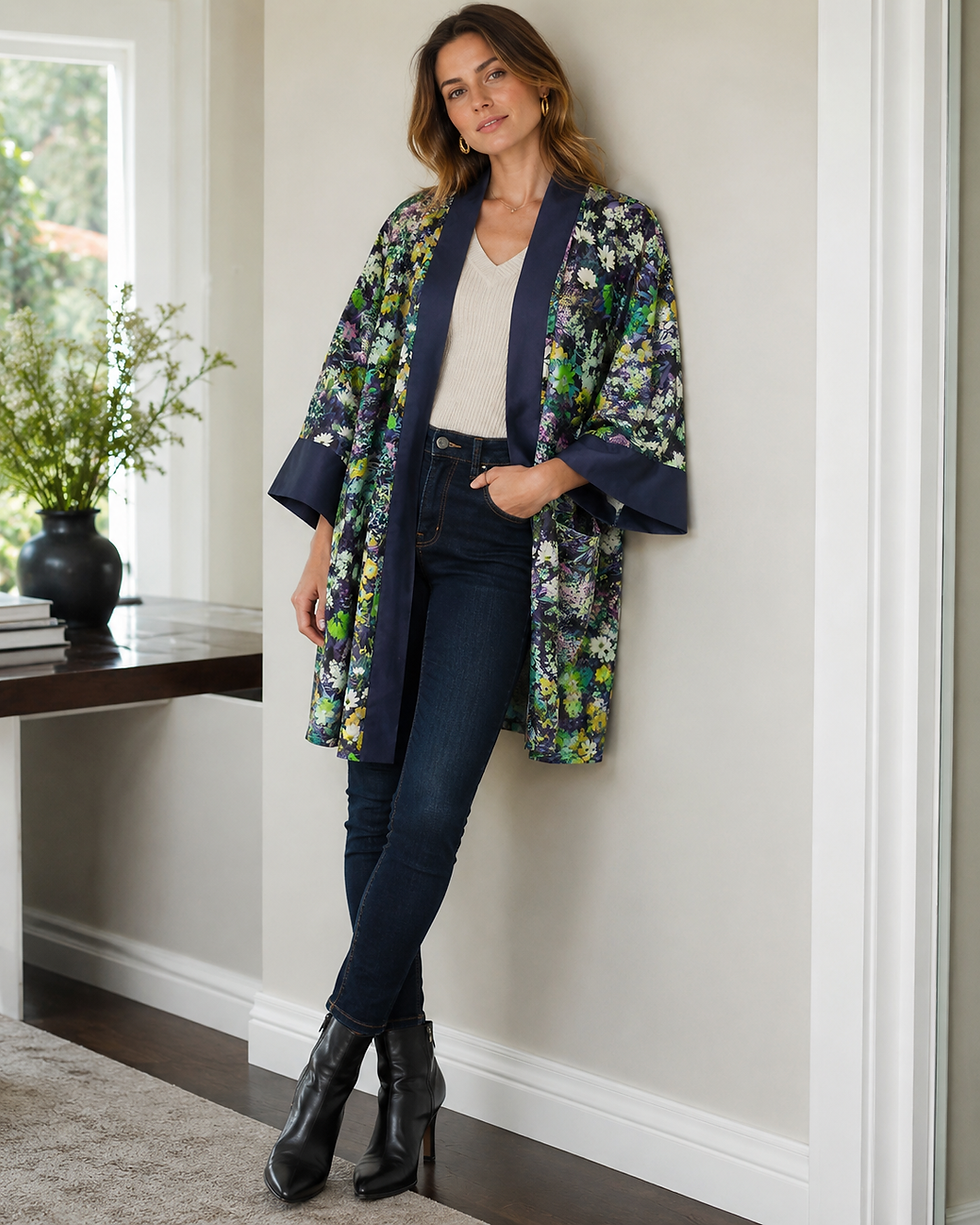 Thumbnail: Japanese Floral Kimono - Flower Field