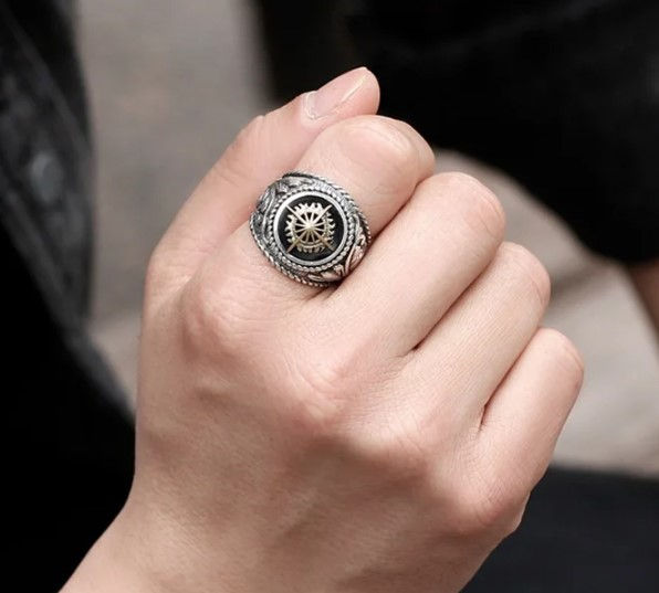 Thumbnail: 925 Sterling Silver Signet Men's Ring