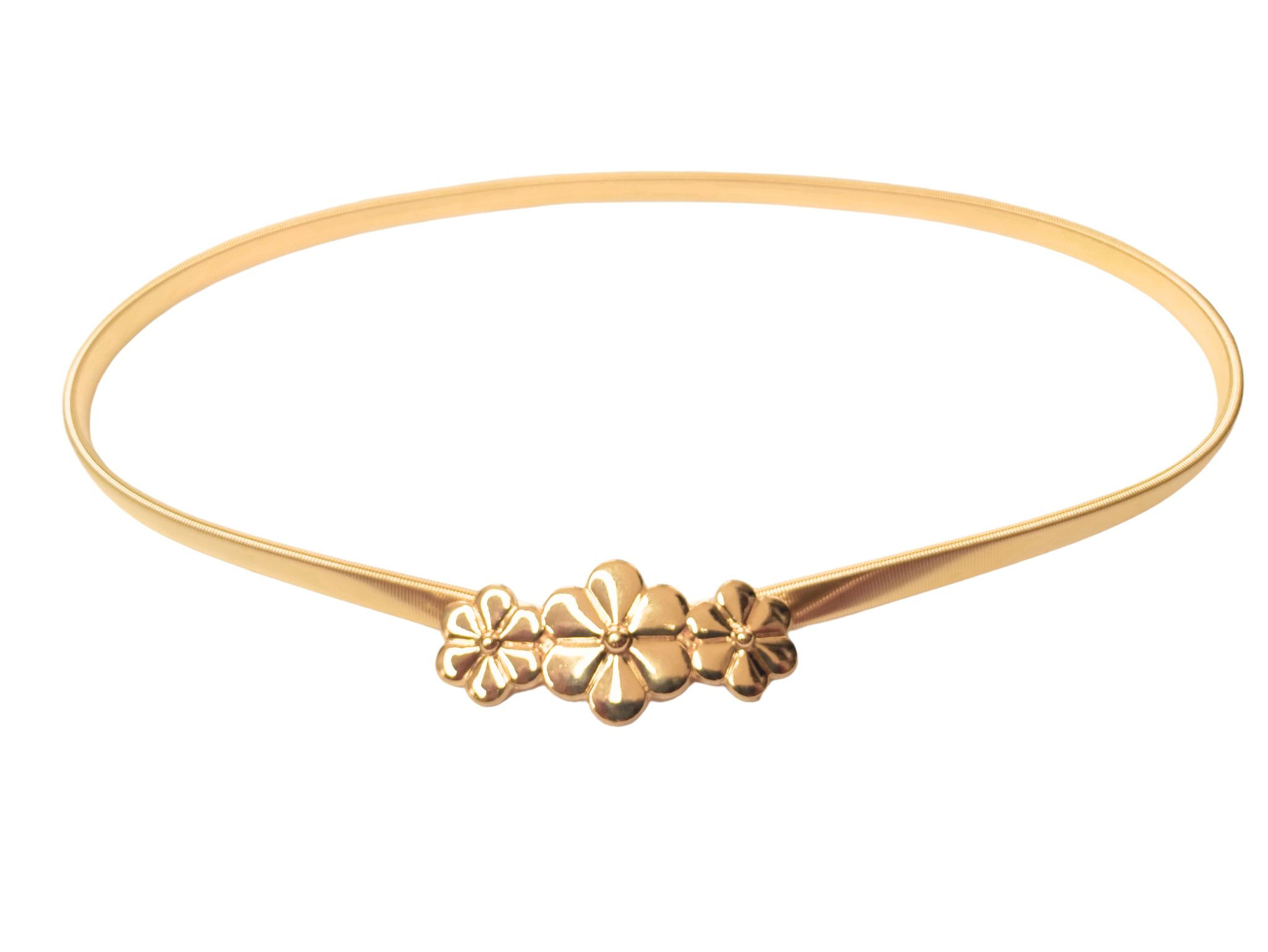 Floral Gold Stretch Waist Belt