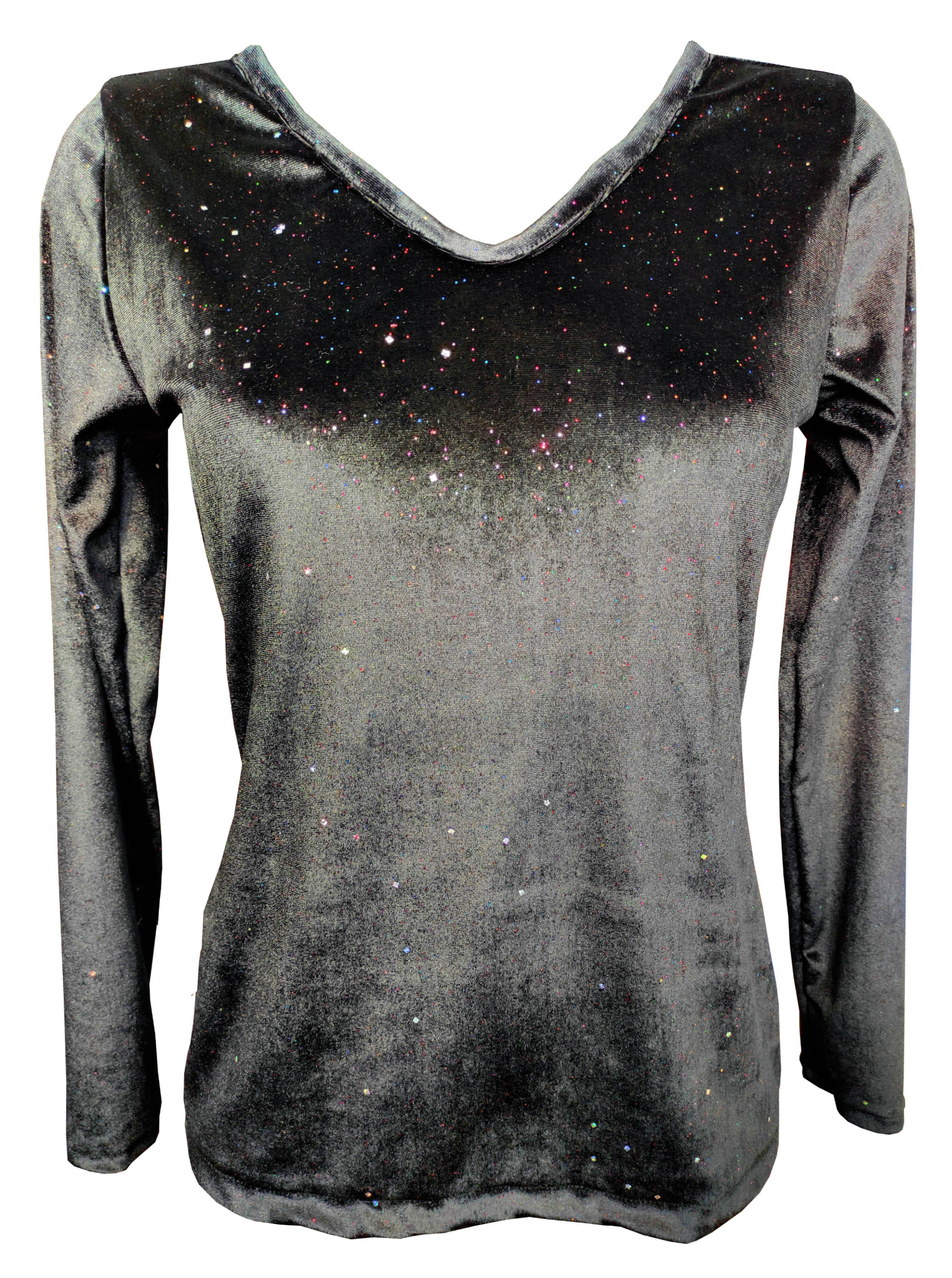 Glittering Black Velvet Shirt