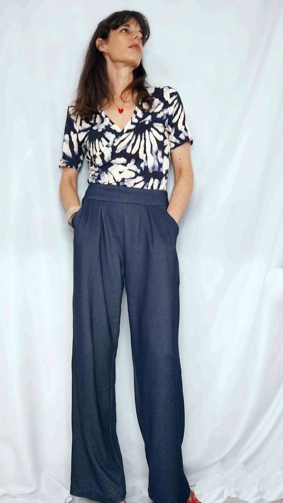 Thumbnail: Wide Legs Blue Jeans