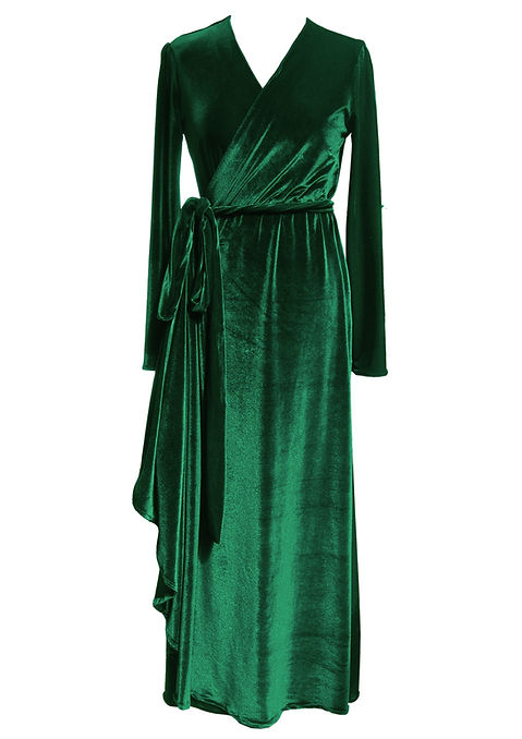 knee length dresses for ladies Current Mood Velvet Wrap Dress main image 0