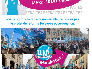 Mardi 10 décembre 2019, continuons la mobilisation !