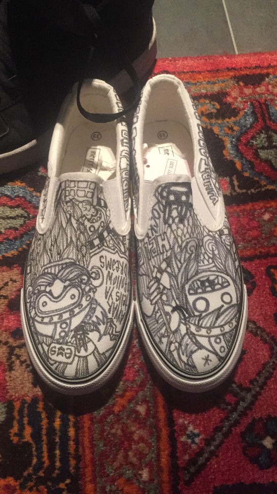 Hand drawn shoes