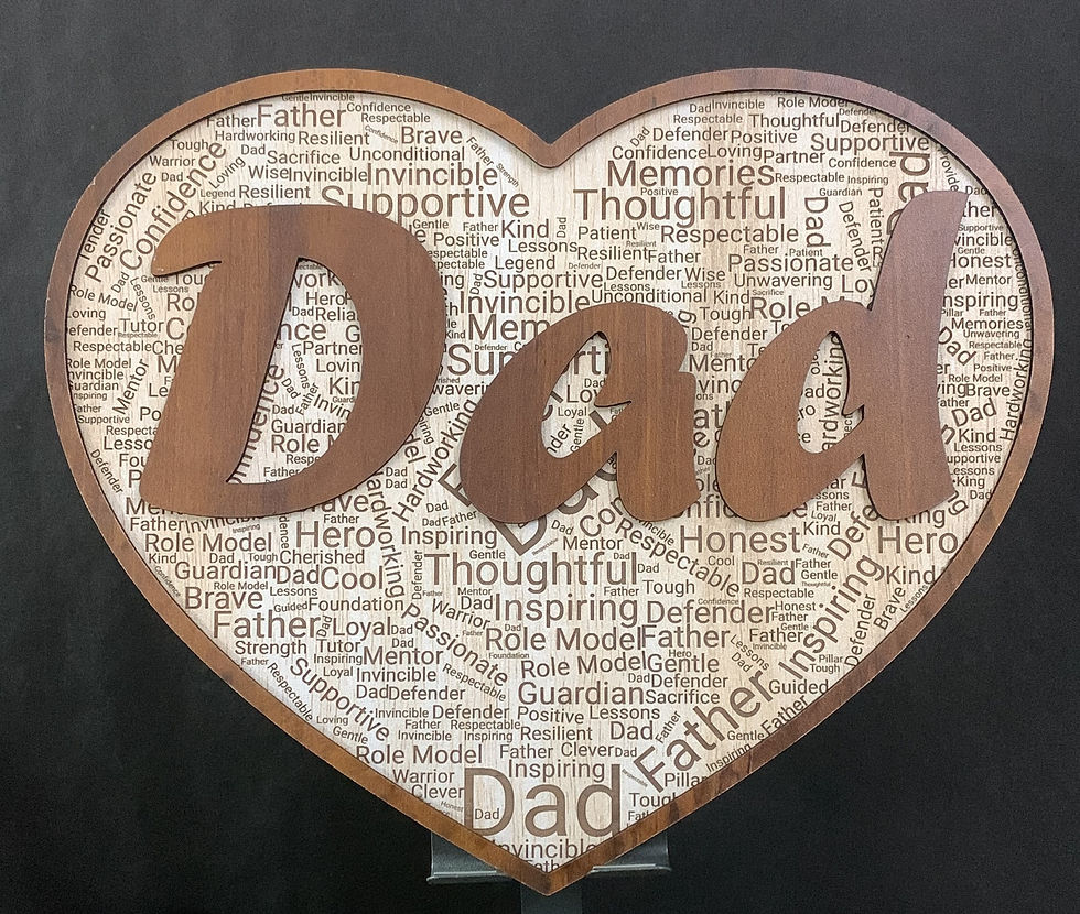 Thumbnail: Dad Heart Word Art Plaque – 8" x 10"
