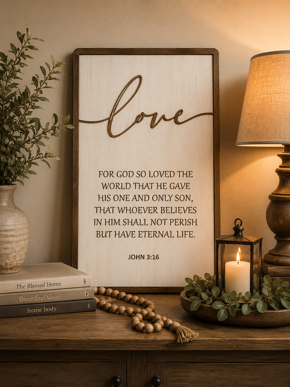 Thumbnail: Faith, Hope & Love Scripture Wall Art Set