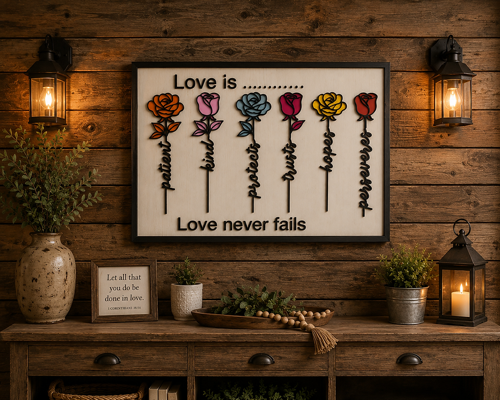 Thumbnail: Love Is... Inspirational Rose Wall Art