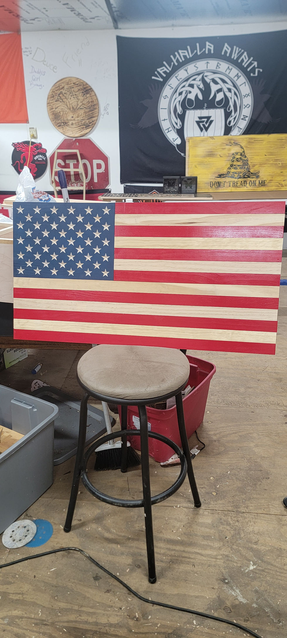 Thumbnail: Custom Wood flag
