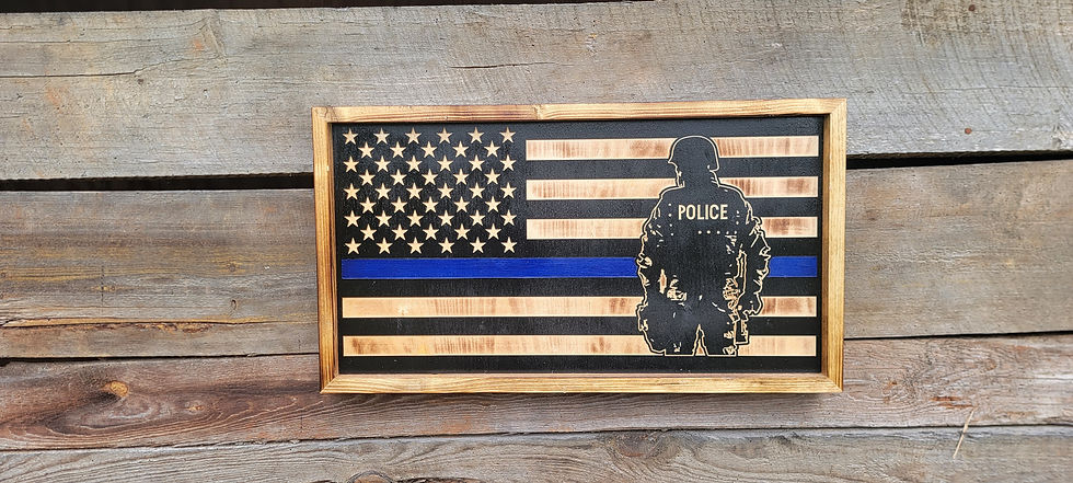 Thumbnail: Custom Wood flag