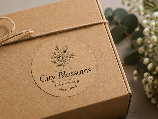 Packaging Inspiration: Kraft Paper Stickers for a Flower Shop