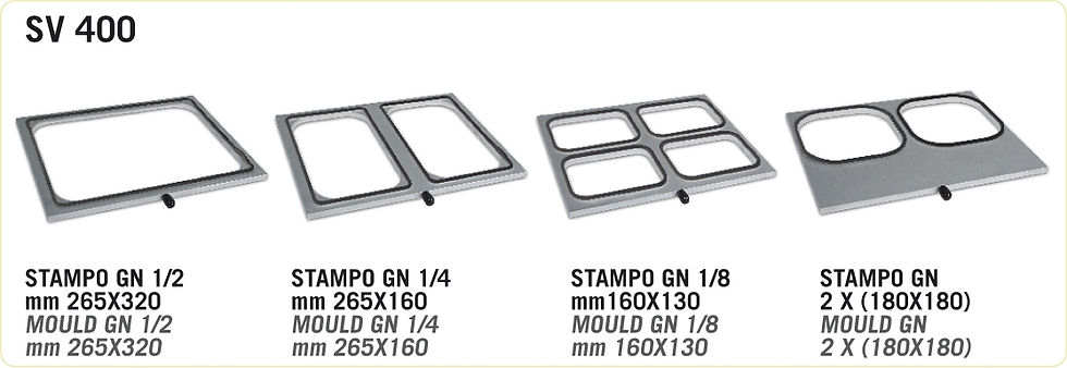 Miniature : Moules GN 1/4 65x160 et GN 1/8 160x130