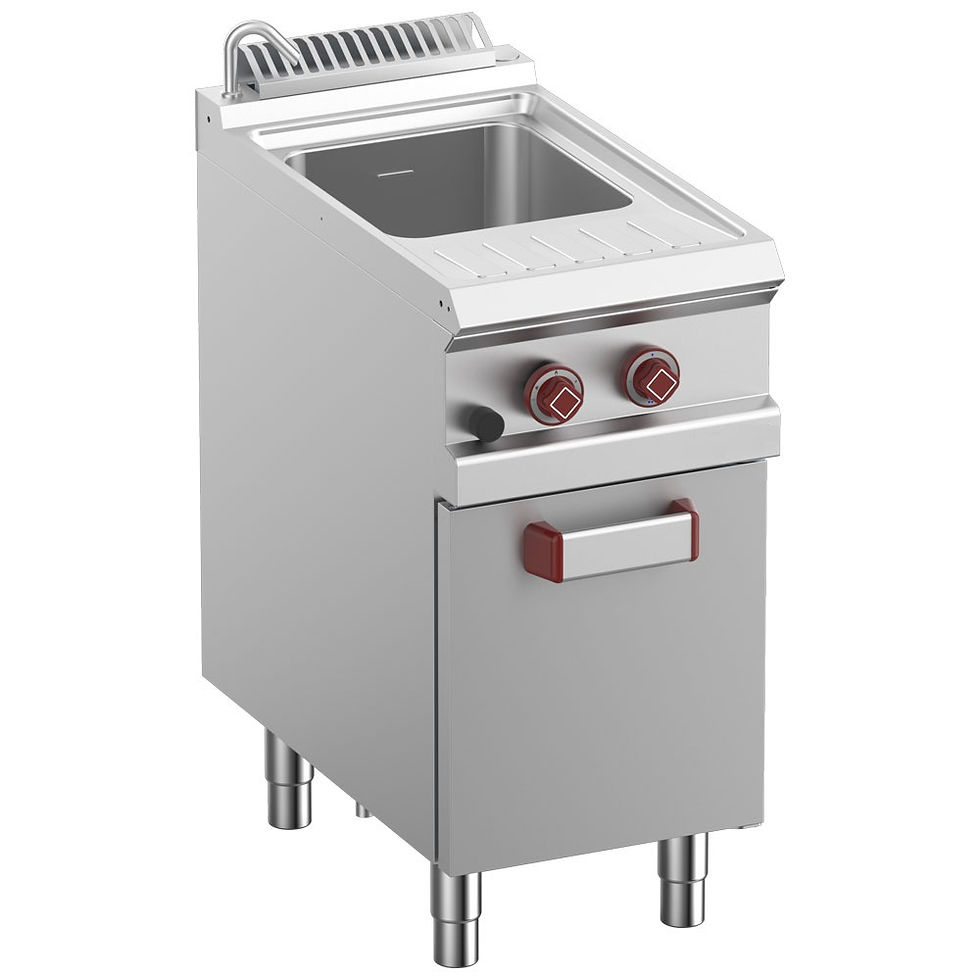 Cuiseur à pâtes gaz 1 cuve 26 Lt (s/paniers), sur armoire