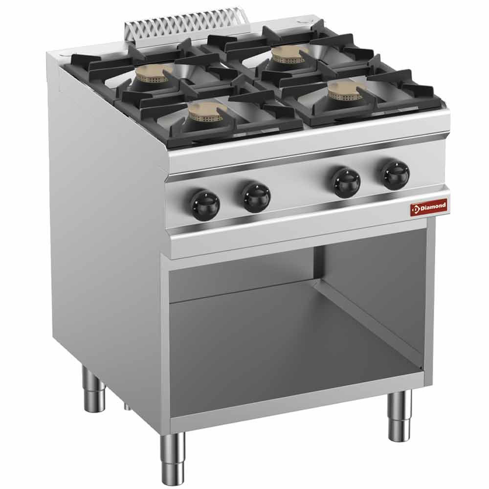 Fourneau professionnel 4 feux CuisinePro.fr