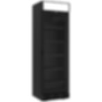 Vitrine ventilée positive 382 litres NOIRE avec caisson lumineux