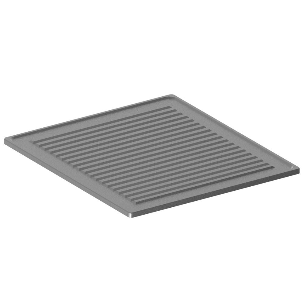 Plaque cuisson rainurée inox, 1 brûleur