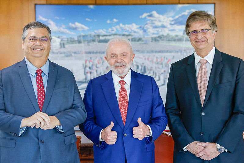 Flávio Dino, Lula e Paulo Gonet no Planalto (Foto: Foto: Ricardo Stuckert / PR)