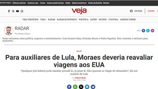 Moares pode ser preso, se for aos Estados Unidos, diz revista
