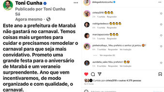 Toni "cancela" o Carnaval em Marabá e ataca críticos. "Peguem a enxada e vão capinar".