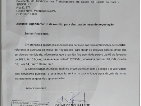 Pressionada pelos sindicatos, Prefeitura de Parauapebas marca data para negociação salarial