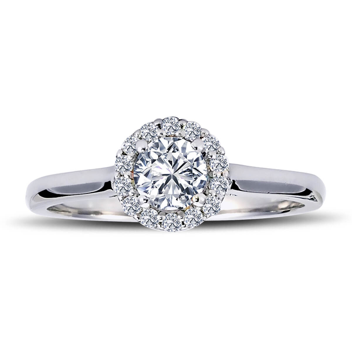 Total 0.55 Carat Diamond Solitaire Ring