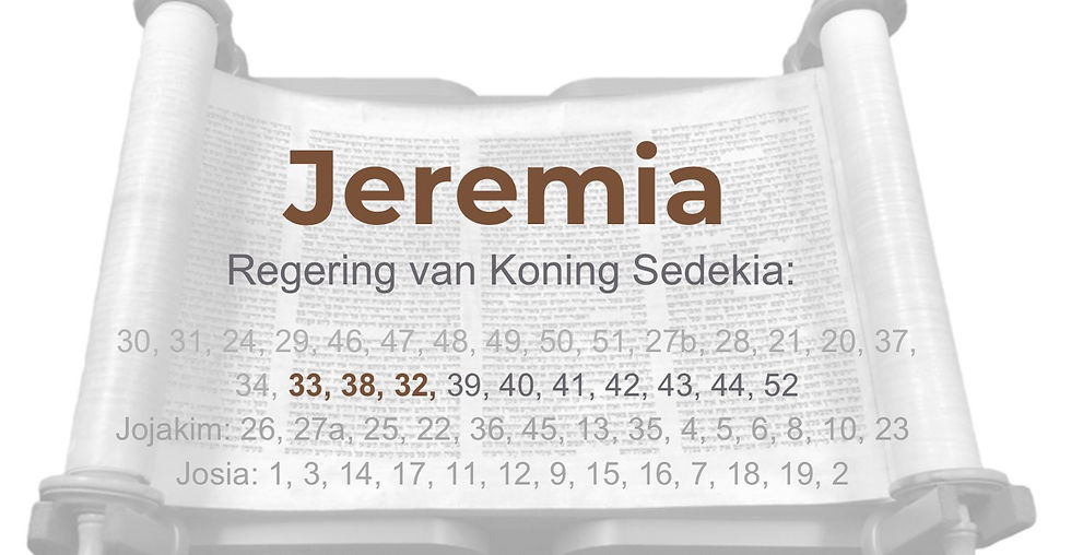 Jeremia - Hoofstukke 33, 38 en 32