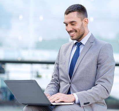 Businessman on Laptop