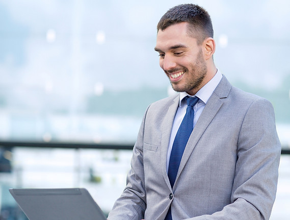 Businessman on Laptop