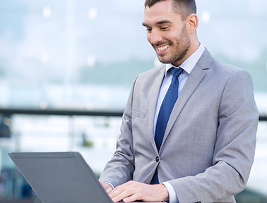 Businessman on Laptop