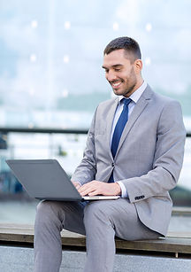 Businessman on Laptop
