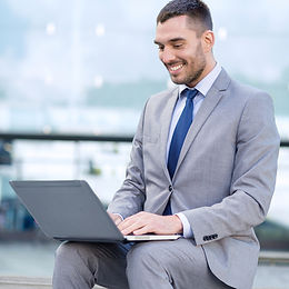 Businessman on Laptop