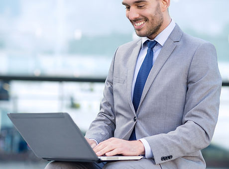 Businessman on Laptop