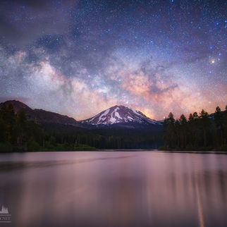 milky way mount lassen peak national park manzanita lake night camping photography jeremy johnson j johnson photography lassen county fine art photography prints canvas prints northern California night sky  volcanic volcano
